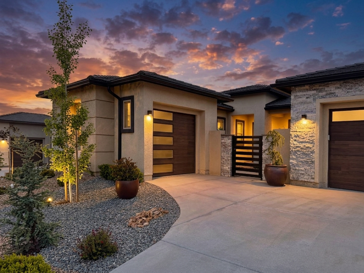 6719 Akademeia Loop NE — exterior at dusk